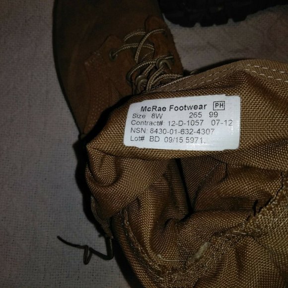 McRae Hot WX Milspec BROWN Combat Boot 8W KD00388